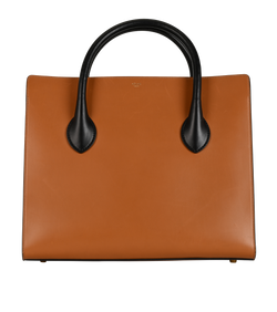 Boxy Tote, Leather, Blk/Brown, MII, 2*